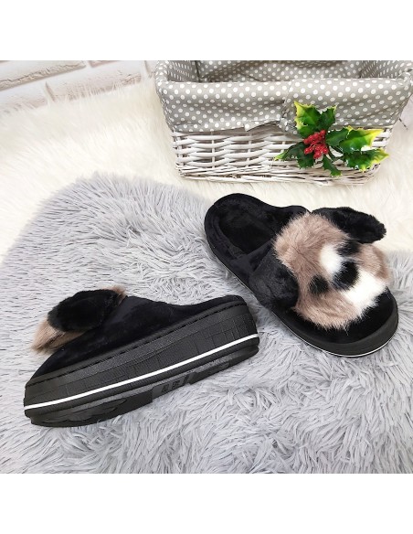 Kapcie damskie na platformie