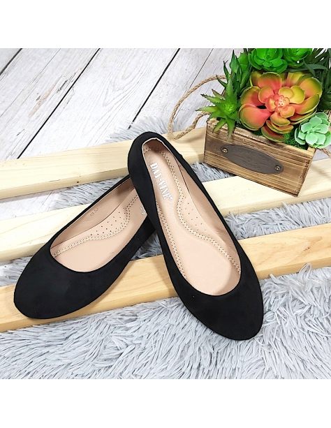 Baleriny damskie zamszowe