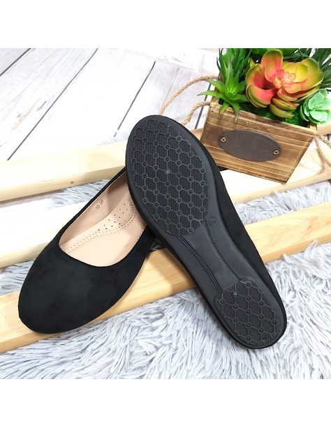 Baleriny damskie zamszowe