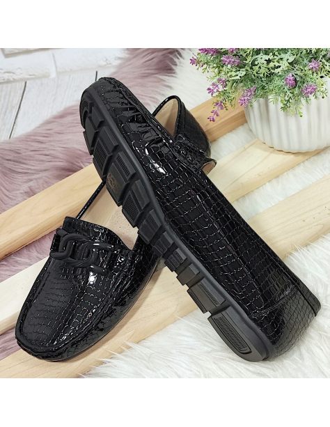 Lakierowane mokasyny Shien