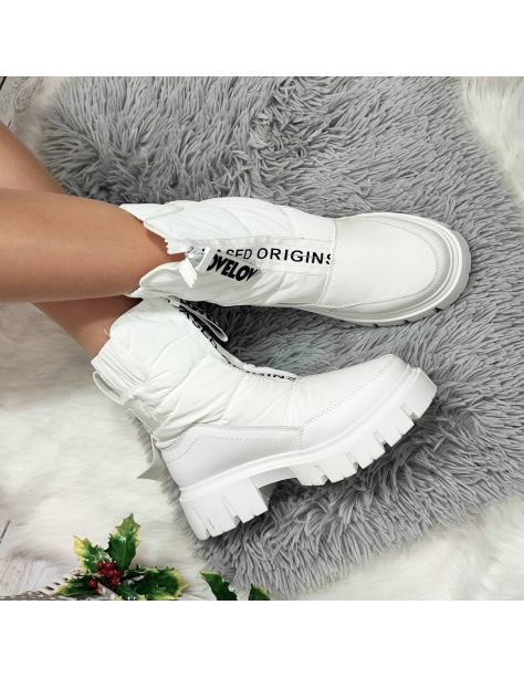 Białe śniegowce damskie