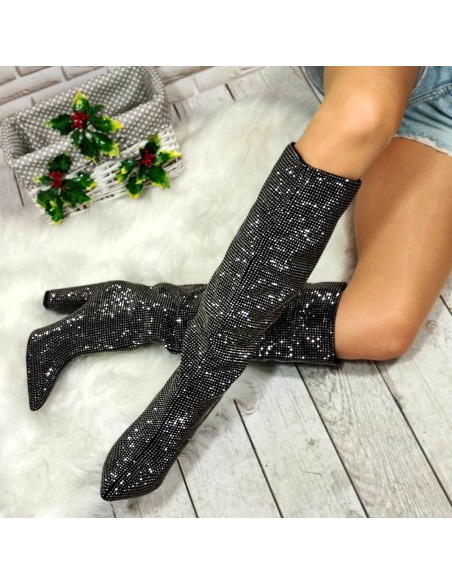 Kozaki damskie z cyrkoniami