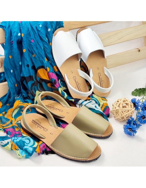 Sandały damskie skórzane