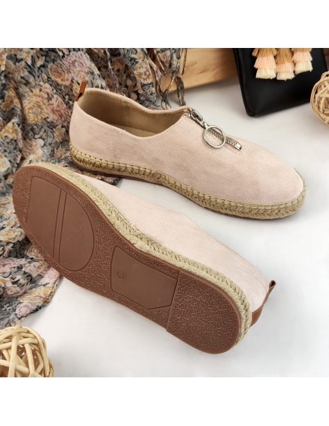 Espadryle damskie z suwakiem