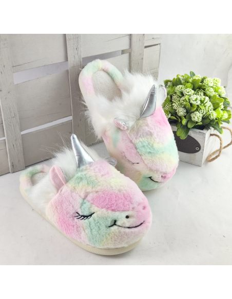 Kapcie damskie jednorożce