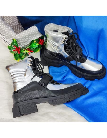 Czarny śniegowce damskie