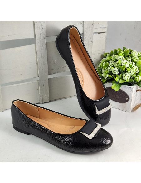 Baleriny damskie z cyrkoniami