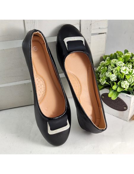 Baleriny damskie z cyrkoniami