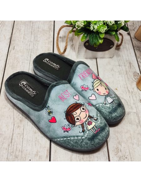 Kapcie damskie welurowe...