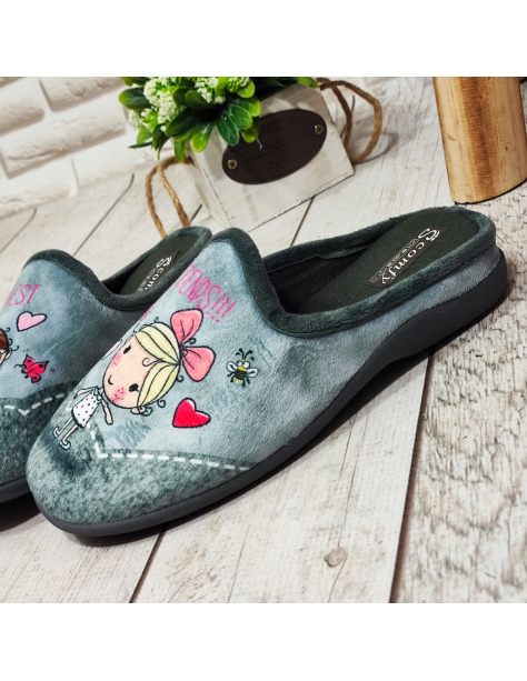 Kapcie damskie welurowe...