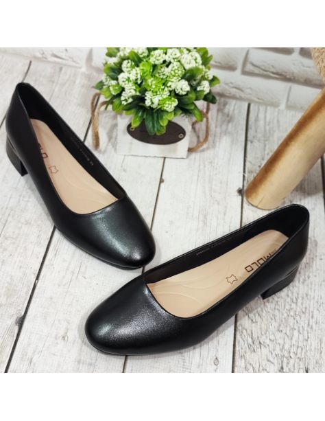 Czółenka damskie skórzana...