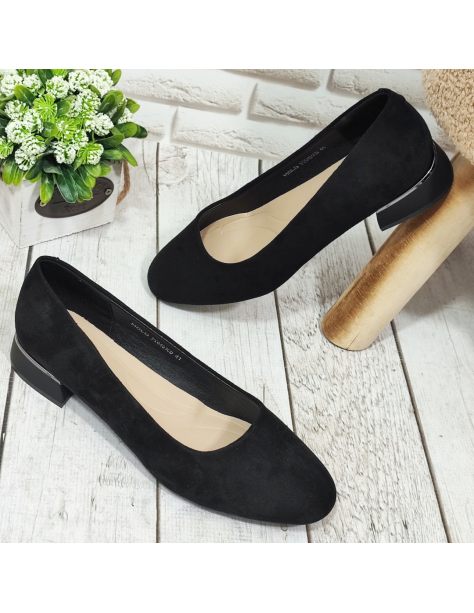 Czółenka damskie skórzana...