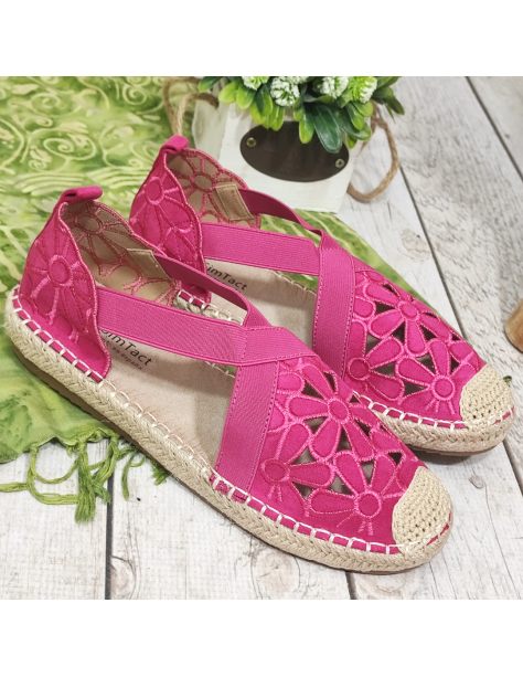 Espadryle damskie ażurowe z...