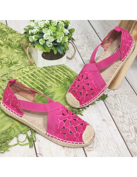Espadryle damskie ażurowe z...