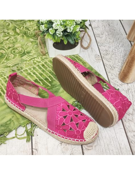 Espadryle damskie ażurowe z...
