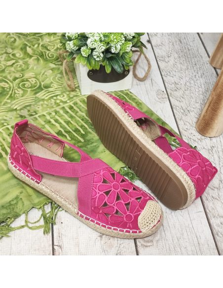 Espadryle damskie ażurowe z...