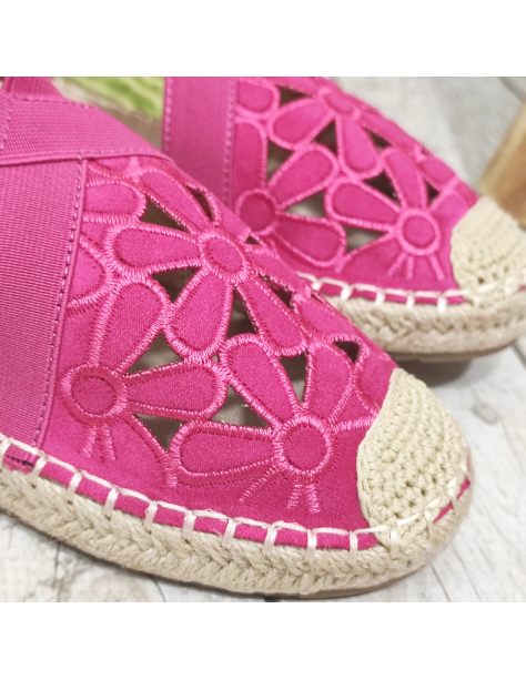 Espadryle damskie ażurowe z...