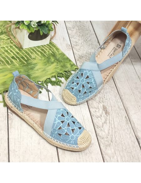 Espadryle damskie ażurowe z...