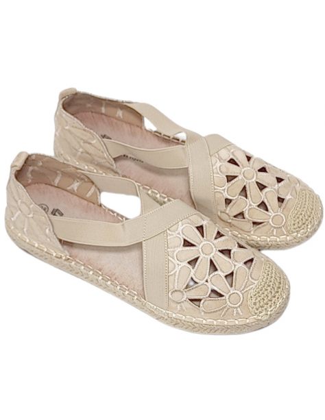 Espadryle damskie ażurowe z...