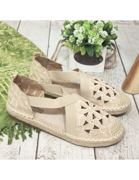 Espadryle damskie ażurowe z...