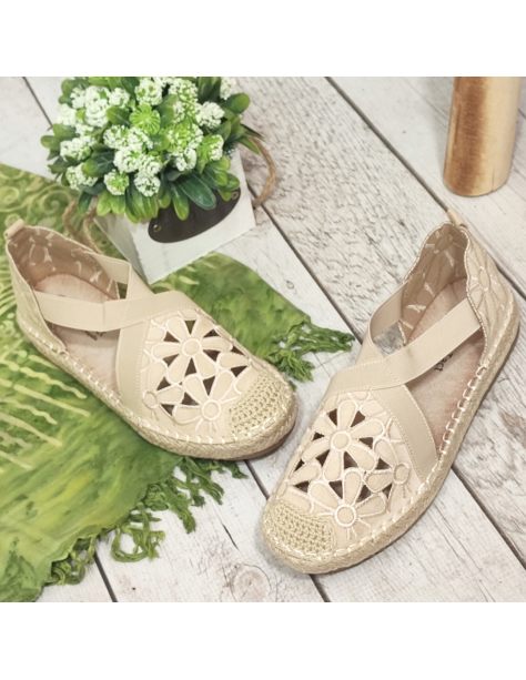 Espadryle damskie ażurowe z...