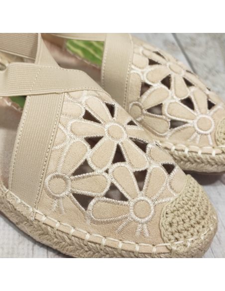 Espadryle damskie ażurowe z...