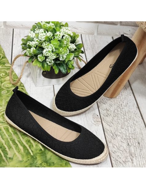 Miękkie baleriny damskie z...