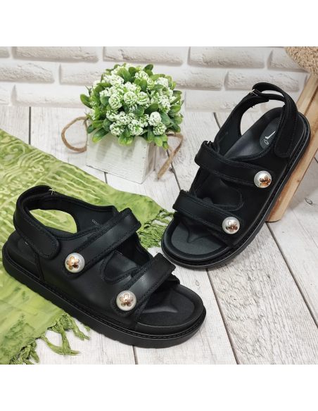 Sandały damskie na rzepy...