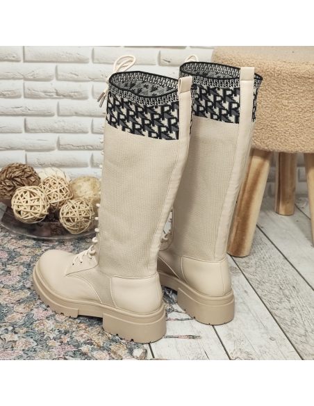 Kozaki damskie z dzianiny...