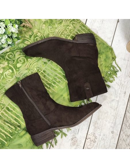 Botki damskie na suwak...