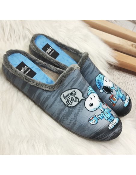 Zabawne hiszpańskie kapcie męskie Snoopy Kapcie męskie