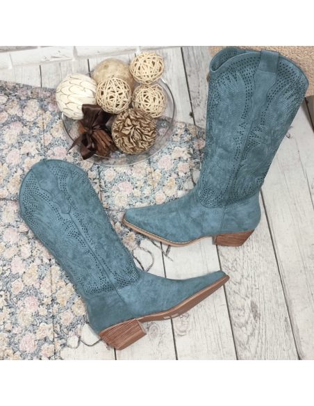 Kowbojki ażurowe kozaki...