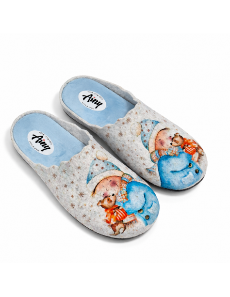 Filcowe kapcie damskie...