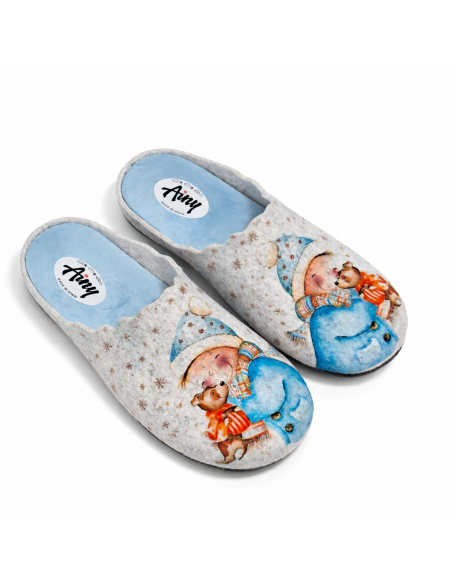 Filcowe kapcie damskie...