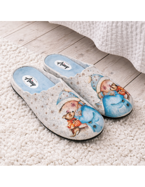 Filcowe kapcie damskie...