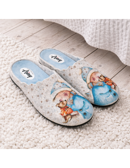 Filcowe kapcie damskie...