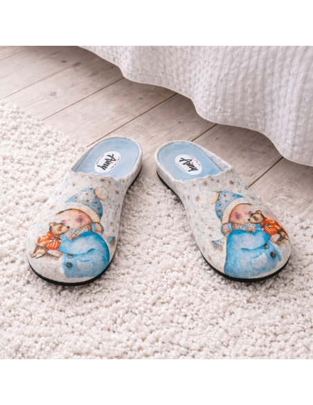 Filcowe kapcie damskie...