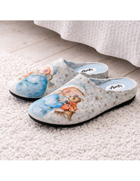 Filcowe kapcie damskie...