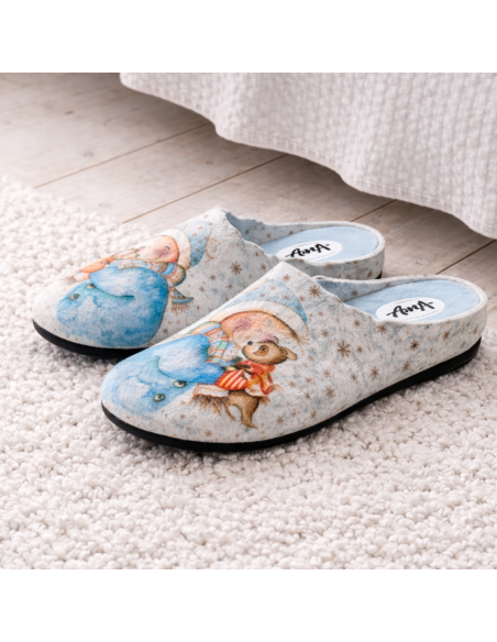 Filcowe kapcie damskie...