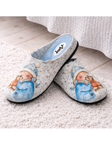 Filcowe kapcie damskie...