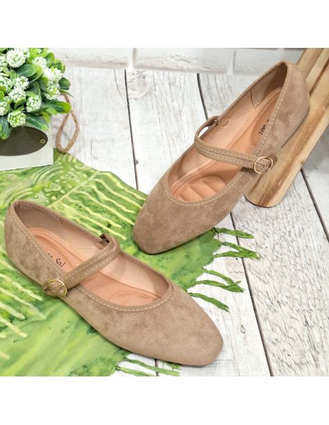 Baleriny damskie z paskiem...