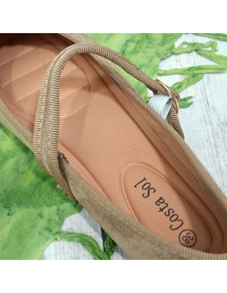 Baleriny damskie z paskiem...