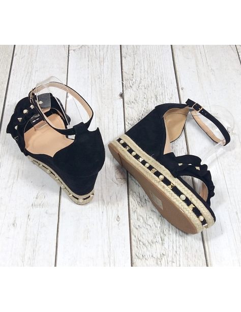 Sandały damskie wysoki koturn