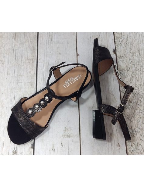 Sandały damskie z dżetami - duże rozmiary