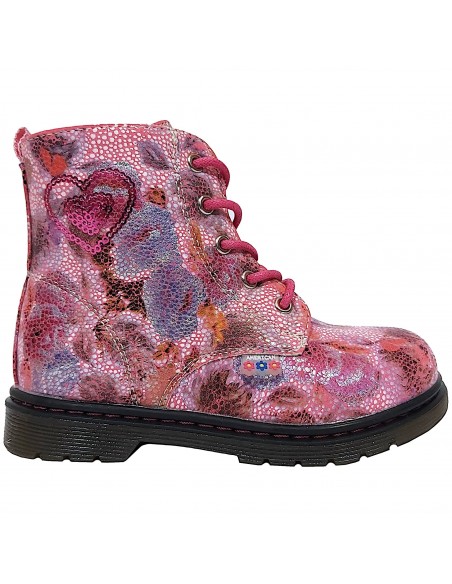 Botki glany dziewczęce z suwakiem