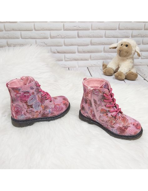 Botki glany dziewczęce z suwakiem