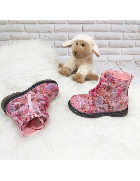 Botki glany dziewczęce z suwakiem