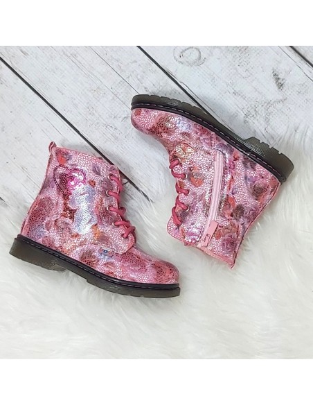 Botki glany dziewczęce z suwakiem
