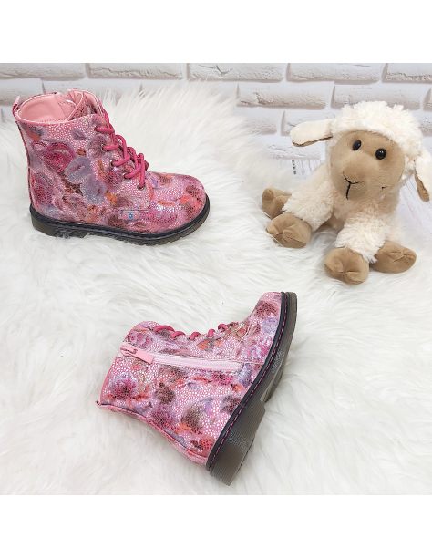 Botki glany dziewczęce z suwakiem