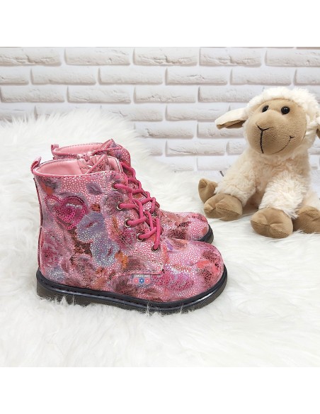 Botki glany dziewczęce z suwakiem